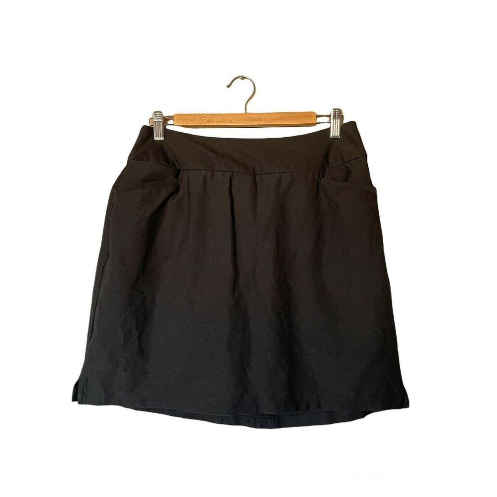 Adidas Golf 18” Black Golf Sport Pull On Skort Skirt Size ML